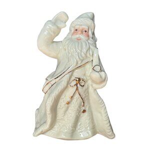 K's Collection Santa Ceramic 6 inch White Gold Christmas Holiday Decor Figurine